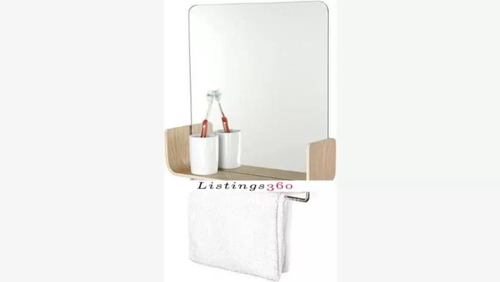 Z$35 Brand New Bathroom Mirror with Shelf & towel Rail