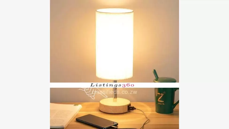 Z$25 Brand New Dimmable Bedside Lamp With USB Charging Ports And Touch Controls