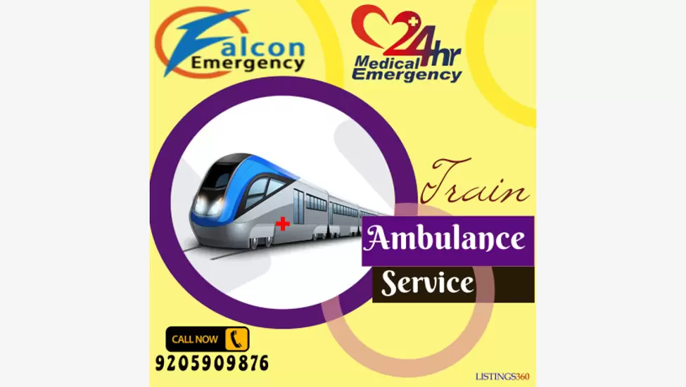 Z$90,000 Falcon Train Ambulance in Ranchi Transfers Patients with Guaranteed Safety